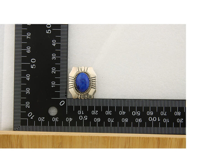 Navajo Earrings 925 Silver Handmade Natural Lapis Artist Signed Begay C.80's