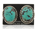 Navajo Earrings 925 Silver Natural Blue Native American Artist C.80's