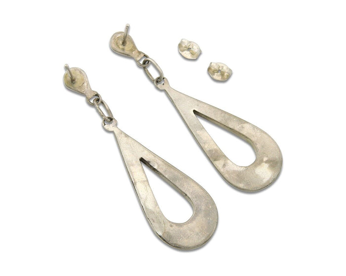 Navajo Earrings 925 Silver Natural Gemstone Native American Artist C80s