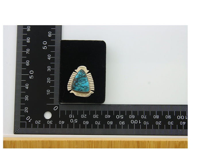 Navajo Earrings 925 Silver Natural Turquoise Artist Signed J Linkin C80s