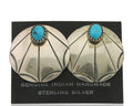Navajo Earrings 925 Silver Natural Turquoise Native Artist C.80's