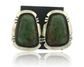 Navajo Earrings 925 Silver Natural Turquoise Native Artist EL C.80's