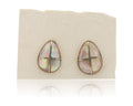 Navajo Earrings 925 Silver Pink Mussel Native American Artist C.80's