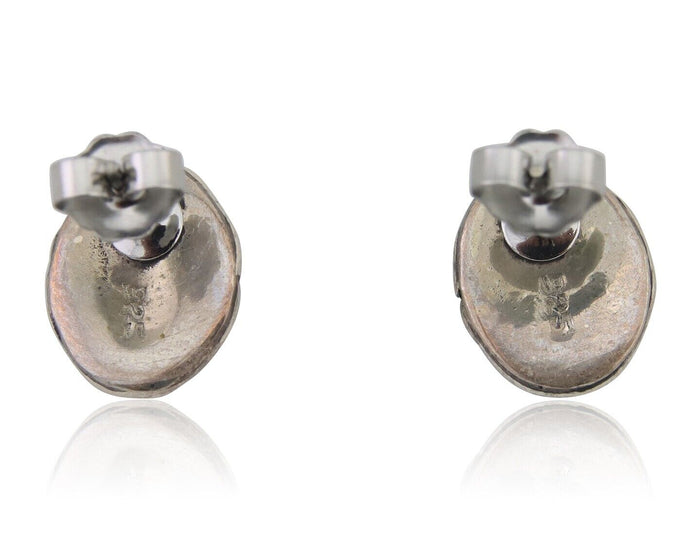 Navajo Earrings 925 Silver Turquoise Native American Artist C.80's