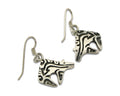 Navajo Earrings Sterling Silver Dangle Spirit Bear Authentic Signed Ervin Hoskie