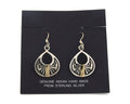 Navajo Earrings Sterling Silver & Gold Vintage Handmade