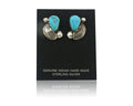 Navajo Earrings Sterling Silver Turquoise Dangle Vintage Authentic Simplicio