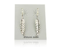 Navajo Feather Earrings Sterling Silver Dangle Vintage Authentic Signed Masha