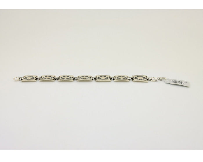 Navajo Hamdmade Link Bracelet 925 Silver Native American Artist C.80's