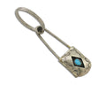 Navajo Hand Stamped Key Chain .925 Silver Handmade Native American Artist C.80's