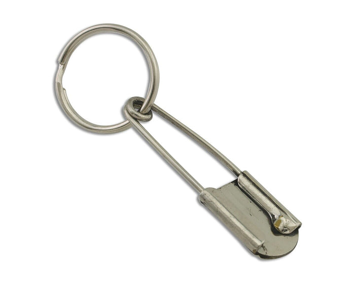 Navajo Hand Stamped Key Chain .925 Silver Handmade Native American Artist C.80's