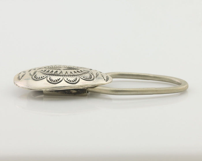 Navajo Hand Stamped Key Chain .925 Silver Handmade Native American Artist C.80's