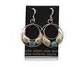 Navajo Handmade Dangle Earrings 925 Silver Blue Turquoise Native Artist C.80s