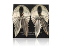 Navajo Handmade Earrings 925 Silver Onyx Native American Artist C.80's