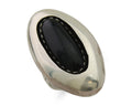 Navajo Handmade Ring 925 Silver Black Onyx Artist Signed F C.80's