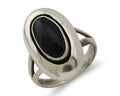 Navajo Handmade Ring 925 Silver Black Onyx Artist Signed M Montoya C.80's