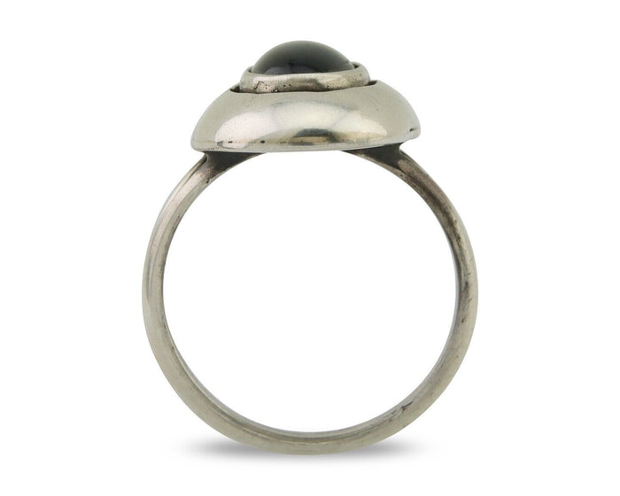 Navajo Handmade Ring 925 Silver Black Onyx Artist Signed M Montoya C.80's