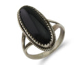Navajo Handmade Ring 925 Silver Black Onyx Native American Artist C.80's
