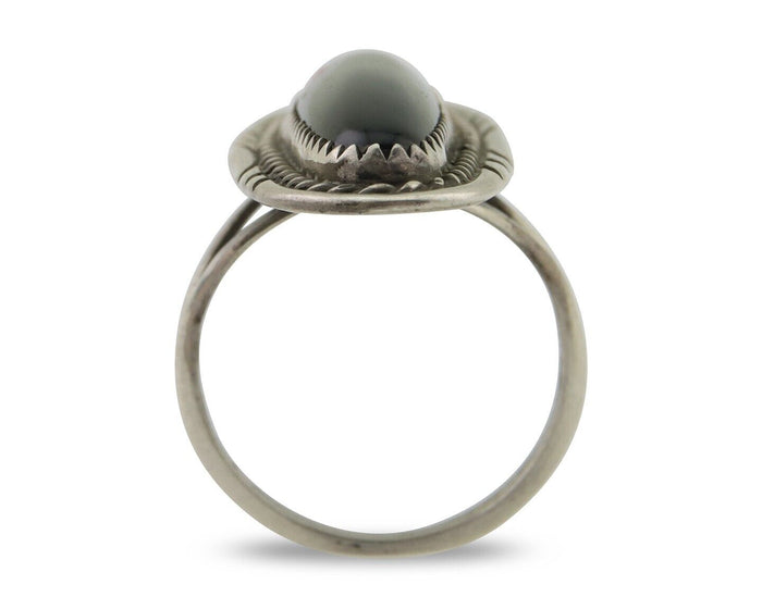 Navajo Handmade Ring 925 Silver Black Onyx Native American Artist C.80's