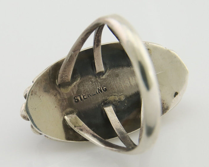 Navajo Handmade Ring 925 Silver Black Onyx Native American Artist C.80's