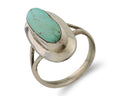 Navajo Handmade Ring 925 Silver Blue Turquoise Artist Signed Kachina C.80's