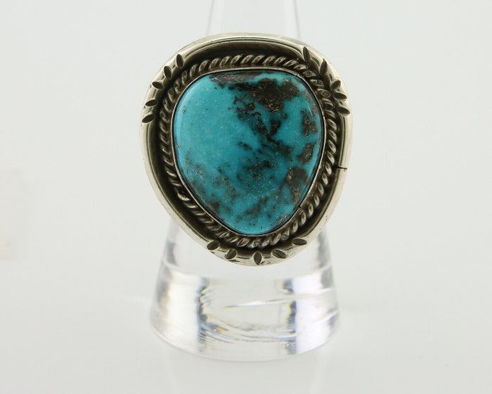 Navajo Handmade Ring 925 Silver Gem Turquoise Native Artist C.80's