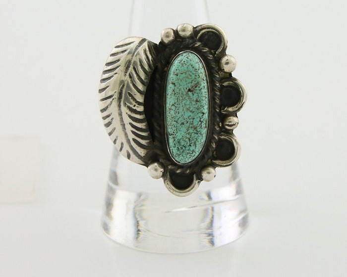 Navajo Handmade Ring 925 Silver Mine 8 Turquoise Native Artist C.80's