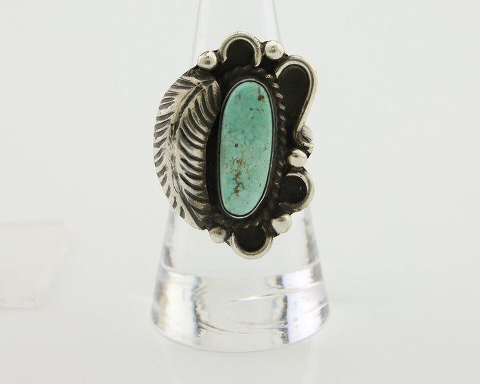 Navajo Handmade Ring 925 Silver Mine 8 Turquoise Native Artist C.80's