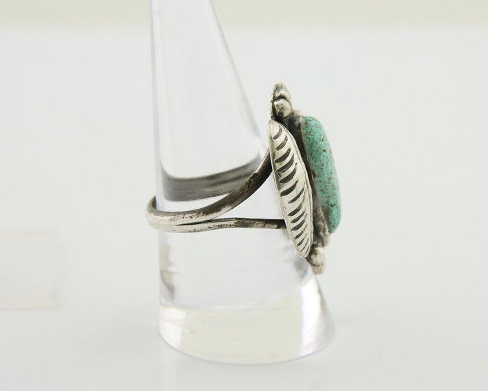 Navajo Handmade Ring 925 Silver Mine 8 Turquoise Native Artist C.80's