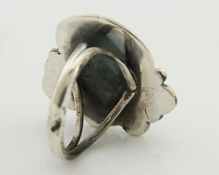 Navajo Handmade Ring 925 Silver Mine 8 Turquoise Native Artist C.80's