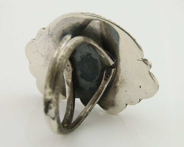 Navajo Handmade Ring 925 Silver Mine 8 Turquoise Native Artist C.80's