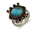 Navajo Handmade Ring 925 Silver Natural Arizona Turquoise Artist C.80's