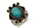 Navajo Handmade Ring 925 Silver Natural Arizona Turquoise Artist C.80's