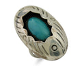 Navajo Handmade Ring 925 Silver Natural Arizona Turquoise Artist C.80's