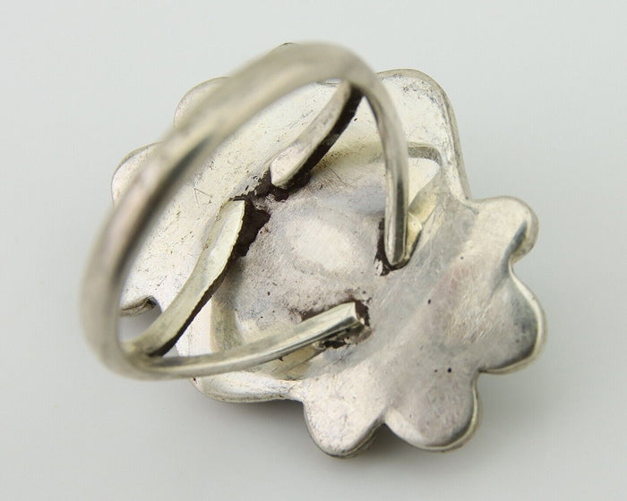 Navajo Handmade Ring 925 Silver Natural Arizona Turquoise Artist C.80's