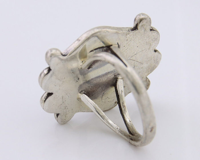 Navajo Handmade Ring 925 Silver Natural Arizona Turquoise Artist C.80's