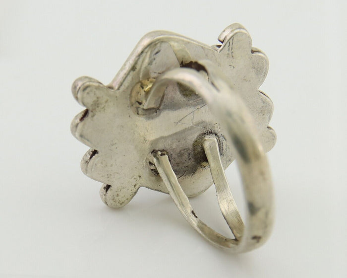 Navajo Handmade Ring 925 Silver Natural Arizona Turquoise Artist C.80's
