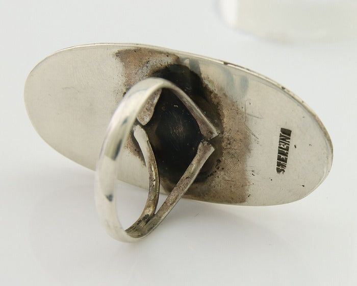 Navajo Handmade Ring 925 Silver Natural Arizona Turquoise Artist C.80's