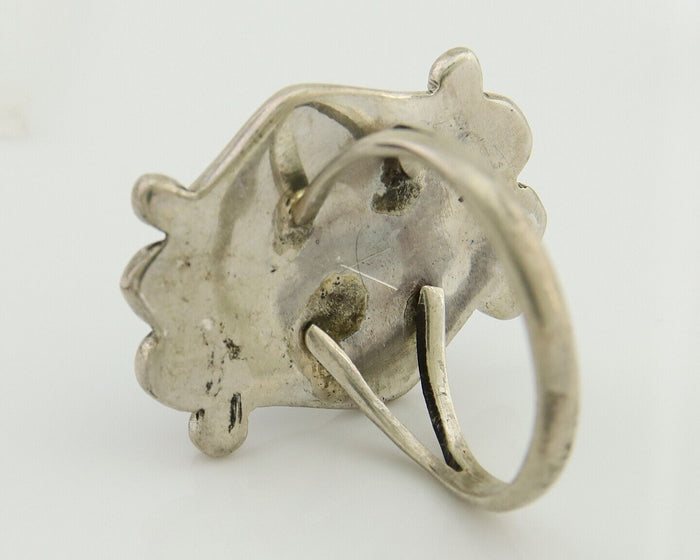 Navajo Handmade Ring 925 Silver Natural Arizona Turquoise Artist C.80's