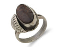 Navajo Handmade Ring 925 Silver Natural Fire Opal Native Artist Size 7.0 C.80's