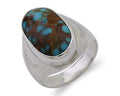 Navajo Handmade Ring 925 Silver Natural Mined Turquoise Artist C.80's