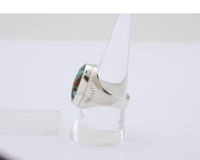 Navajo Handmade Ring 925 Silver Natural Mined Turquoise Artist C.80's