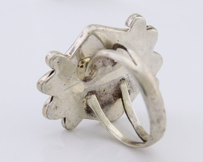 Navajo Handmade Ring 925 Silver Natural Mined Turquoise Artist C.80's