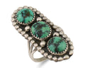 Navajo Handmade Ring 925 Silver Natural Turquoise Native American Artist C.80's