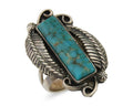 Navajo Handmade Ring 925 Silver Natural Turquoise Native Artist C.80's
