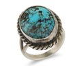 Navajo Handmade Ring 925 Silver Natural Turquoise Native Artist C.80's