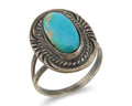 Navajo Handmade Ring 925 Silver Natural Turquoise Native Artist C.80's