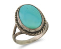 Navajo Handmade Ring 925 Silver Natural Turquoise Native Artist C.80's