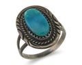 Navajo Handmade Ring 925 Silver Natural Turquoise Native Artist C.80's