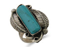 Navajo Handmade Ring 925 Silver Natural Turquoise Native Artist C.80's